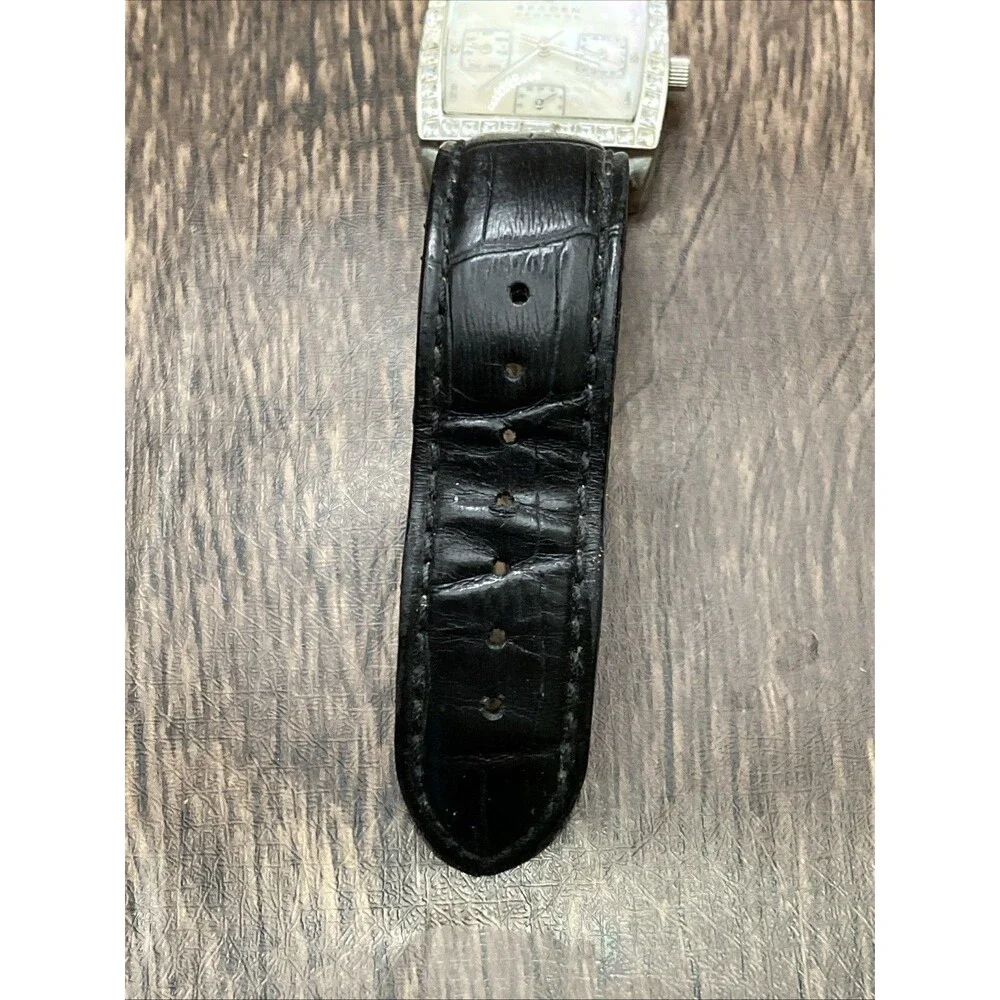 Skagen Denmark Women's Watch MOP Dial Gemmed Bezel Multifunction - New Battery